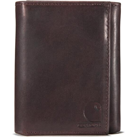 Men's Durable Oil Tan Leather Wallets, Available in Multiple Styles - Picture 1 of 7